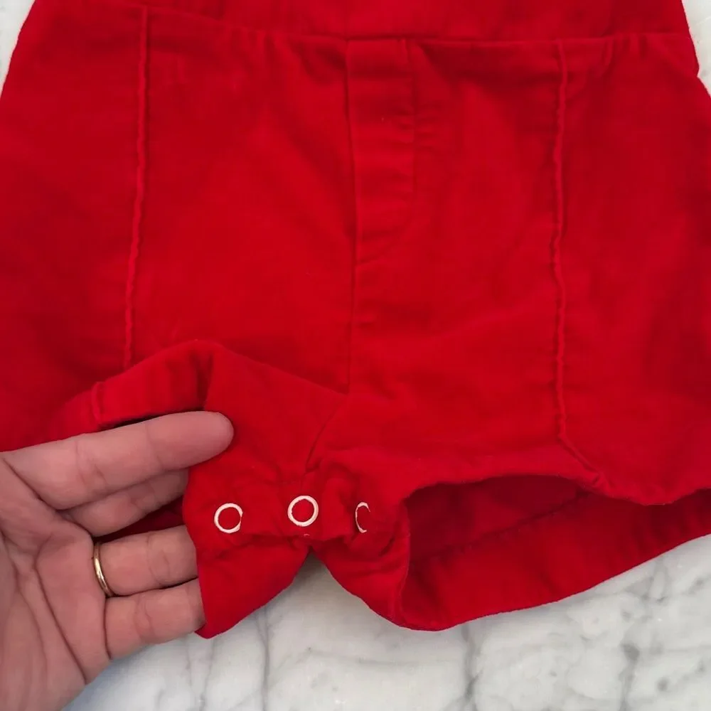 Toddler Sz 18 Mo/2T Red Velour Shorts